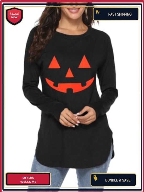 Tops - Women's Batwing Long Sleeve Tunic Top Loose Flowy Layering Fall Shirt